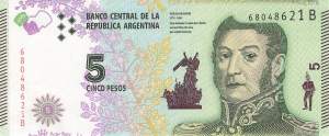 5 Pesos Argentinien 2015 p.359a B